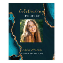 Türkis & Gold Grüne Begrüßung Zeichen