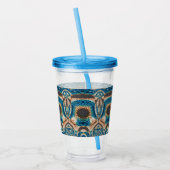 Türkis Gold Sun Southwestern Art Acryltrinkbecher (Links)