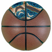 Türkis Gold Sun Southwestern Art Basketball (Rechts)