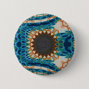 Türkis Gold Sun Southwestern Art Button