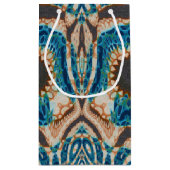 Türkis Gold Sun Southwestern Art Kleine Geschenktüte (Rückseite)