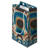 Türkis Gold Sun Southwestern Art Kleine Geschenktüte (Vorderseite Schrägansicht)