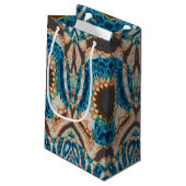 Türkis Gold Sun Southwestern Art Kleine Geschenktüte (Rückseite Schrägansicht)