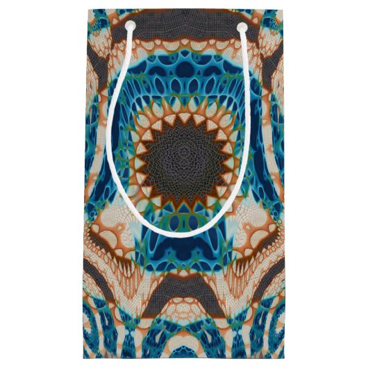 Türkis Gold Sun Southwestern Art Kleine Geschenktüte (Vorderseite)