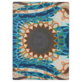 Türkis Gold Sun Southwestern Art Klemmbrett (Rückseite)