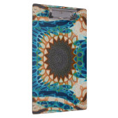 Türkis Gold Sun Southwestern Art Klemmbrett (Rechts)