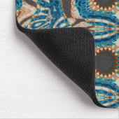 Türkis Gold Sun Southwestern Art Mousepad (Ecke)