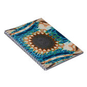 Türkis Gold Sun Southwestern Art Notizblock (Rechte Seite)