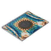 Türkis Gold Sun Southwestern Art Notizblock (Linke Seite)