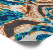 Türkis Gold Sun Southwestern Art Poster (Ecke)