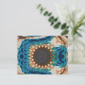 Türkis Gold Sun Southwestern Art Postkarte (Stehend Vorderseite)