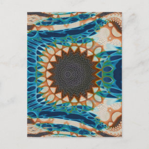 Türkis Gold Sun Southwestern Art Postkarte