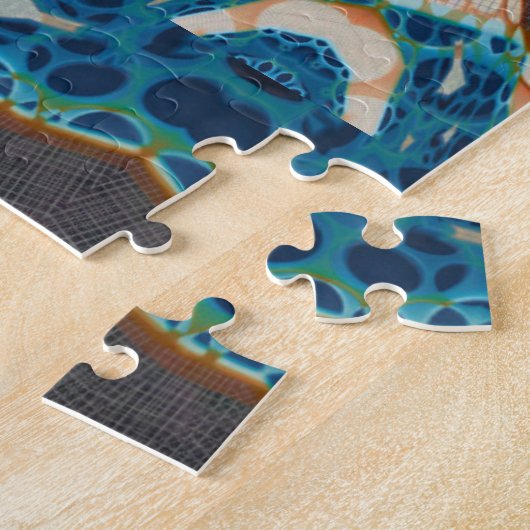 Türkis Gold Sun Southwestern Art Puzzle (Seite)