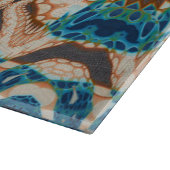 Türkis Gold Sun Southwestern Art Schneidebrett (Ecke)