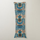 Türkis Gold Sun Southwestern Art Seitenschläferkissen (Vorderseite Vertikal)