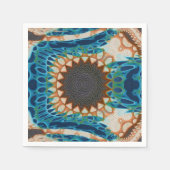 Türkis Gold Sun Southwestern Art Serviette (Vorderseite)