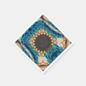 Türkis Gold Sun Southwestern Art Serviette (Ecke)