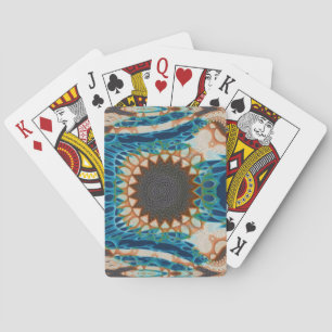 Türkis Gold Sun Southwestern Art Spielkarten