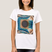 Türkis Gold Sun Southwestern Art T-Shirt (Vorderseite)