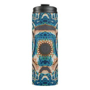 Türkis Gold Sun Southwestern Art Thermosbecher