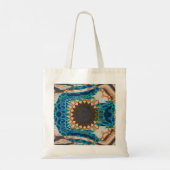 Türkis Gold Sun Southwestern Art Tragetasche (Rückseite)