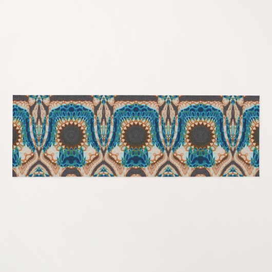 Türkis Gold Sun Southwestern Art Yogamatte (Vorderseite (Horizontal))