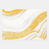 Türkis Golden Foil Geschenkpapier Set (Vorderseite 3)