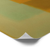 Türkis-goldene Farbflächen-Abstraktmoderne Kunst Poster (Ecke)