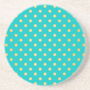 Türkis-GoldGlitzer-Polka-Punkt-Muster Untersetzer