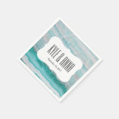 Türkis-Granit-Stein überlagerter Wellen-Druck Serviette (Ecke)