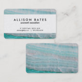 Türkis-Granit-Stein überlagerter Wellen-Druck Visitenkarte (Vorne/Hinten)