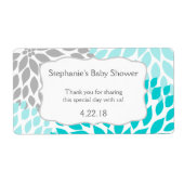 Türkis Grau Mum Wasser Flasche Gefallen (Vorne)