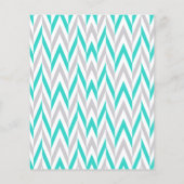 Türkis & Graue Elefant Babydusche - Süßes Bar Flyer (Hinten)