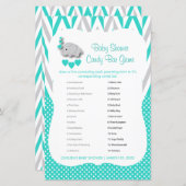 Türkis & Graue Elefantendusche - Süßigkeiten (Vorne/Hinten)