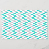 Türkis & Graue Elephant Baby Dusche - Preis (Rückseite)