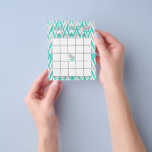 Türkis & Gray Elephant Baby Dusche - Bingo Flyer (Gruppe)