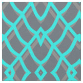 Türkis & Gray Geometric Stoff (Nahaufnahme)