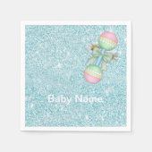 Türkis Green Blue Serviette (Vorderseite)