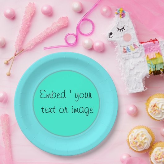 Türkis, grün, Pfefferminzpapier, Teller (Party)