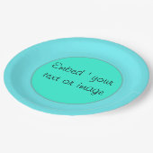 Türkis, grün, Pfefferminzpapier, Teller (Schrägansicht)