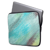 Türkis, Grün und Mauve Marmor Abstrakt Laptopschutzhülle (Vorderseite Links)