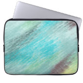 Türkis, Grün und Mauve Marmor Abstrakt Laptopschutzhülle (Vorderseite)