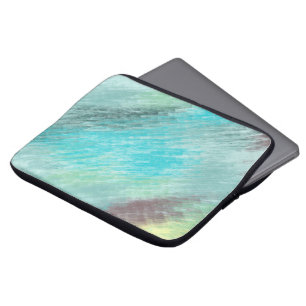 Türkis, Grün und Mauve Marmor Abstrakt Laptopschutzhülle