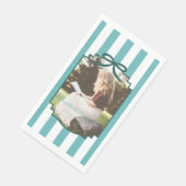 Türkis-grüne Abschlussfeier Serviette (Ecke)