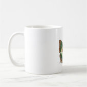 Türkis Grüne Creme Schmetterling Kaffeetasse (Links)