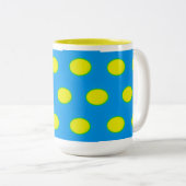 Türkis-, Grüne und Gelbeei-Kaffee-Tasse Zweifarbige Tasse (VorderseiteRechts)