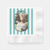 Türkis-grüner Abschluss Serviette (Vorderseite)