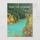 Türkis-grüner Gletscher im Herbst Postkarte (Vorderseite)