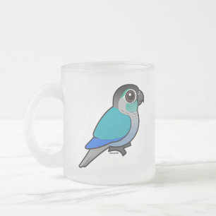 Türkis Grünes-cheeked Conure Mattglastasse