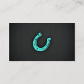 Türkis-Grünes Horseshoe Visitenkarte (Rückseite)